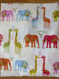 Colourful Elephant and Giraffe